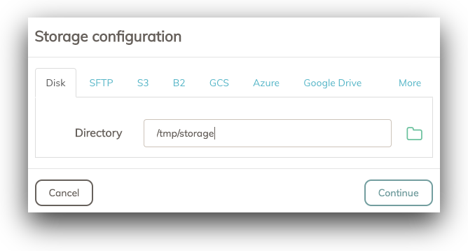 Duplicacy Web Edition Local Directory